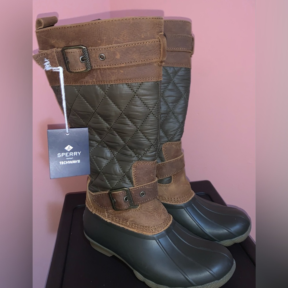 Sperry Women's Saltwater Tall Buckle Rain Boot